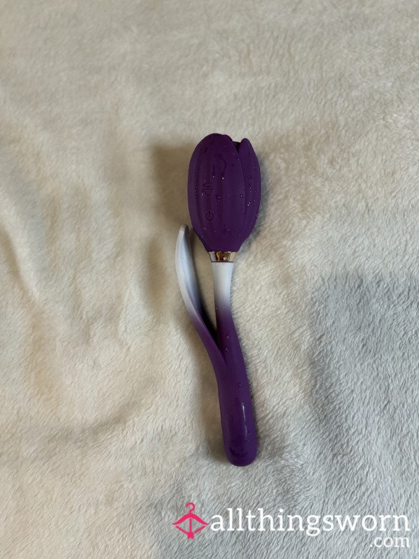 Tulip Flower Shaped Purple Vibrator **ADD ON ONLY**