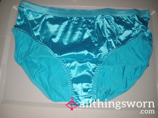 Turquoise Blue Satin Panties