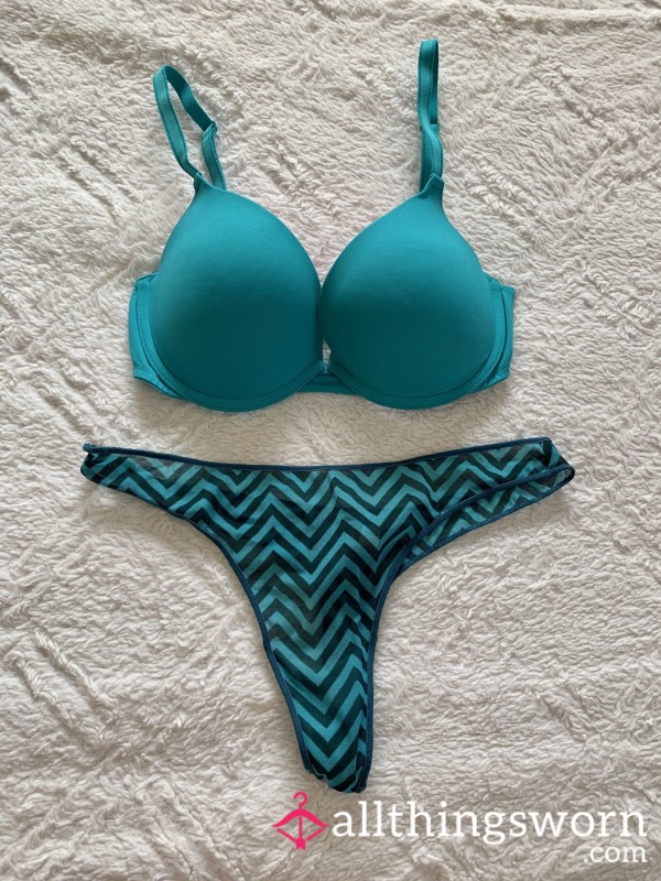 Turquoise Bra And Panty Set