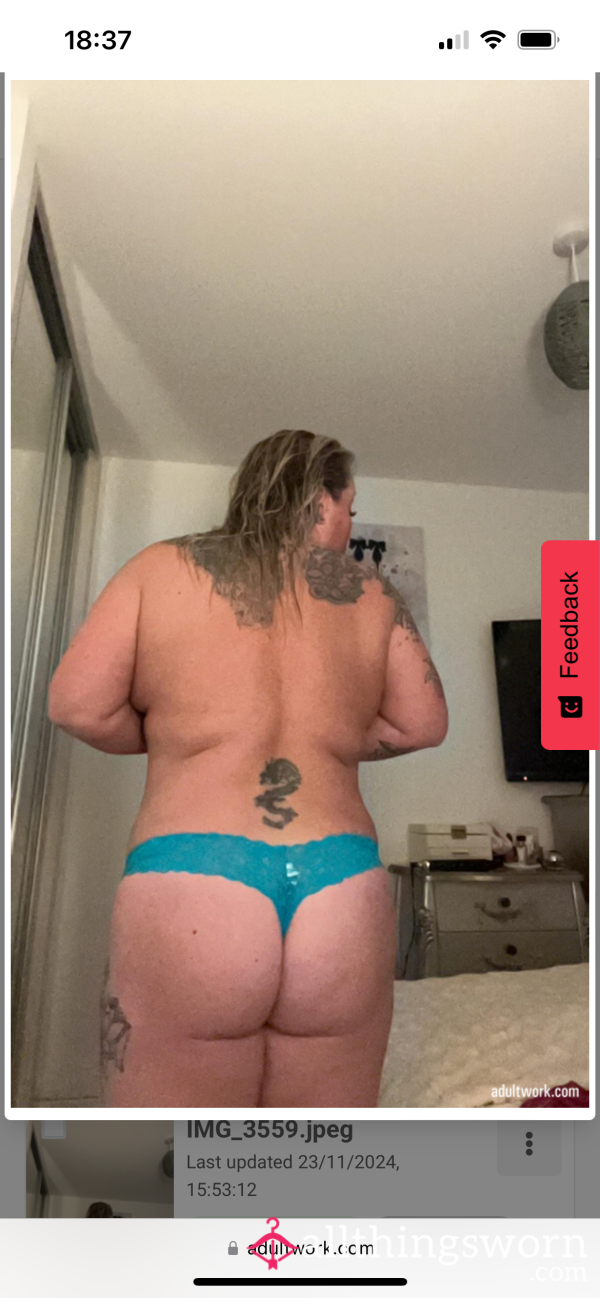 Turquoise Thong