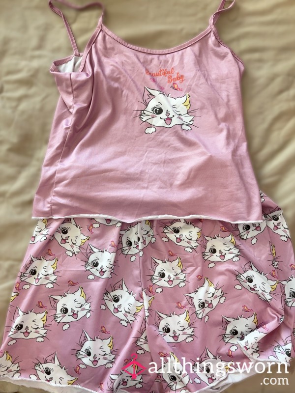 Two Piece Cat Sleepwear