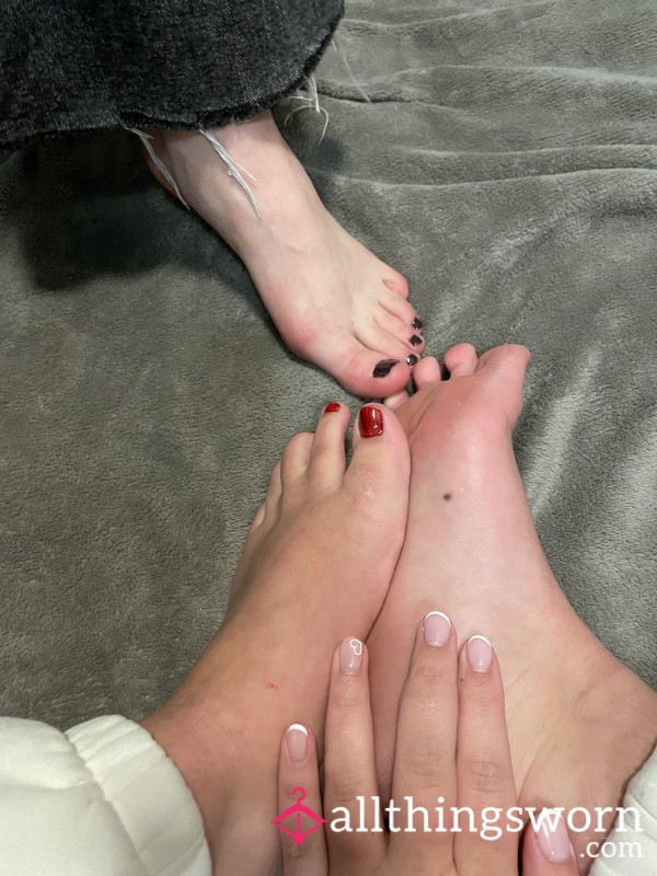 Two Students Feet- Who Wants To Be Our First Buyer