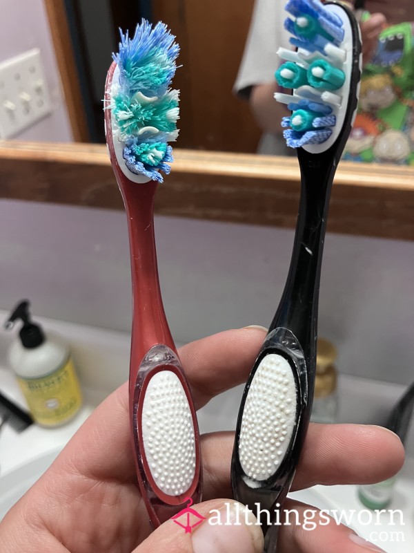 Two ToothBrushes Vacuum Sealed-one From Me And One From My Alpha