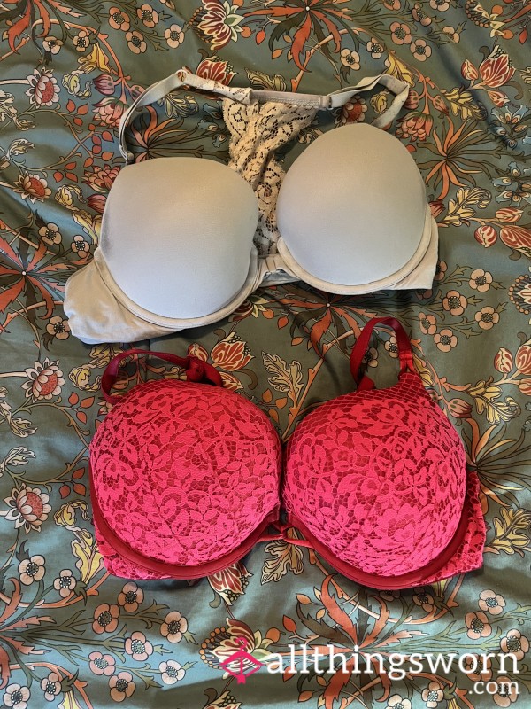 Two Very Worn VS Bras