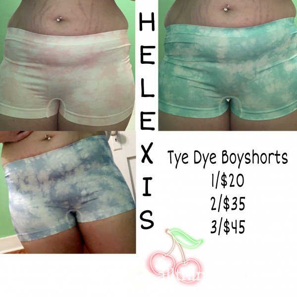 Tye Dye Boyshorts: Bundle & Save Big $$$ 🥳