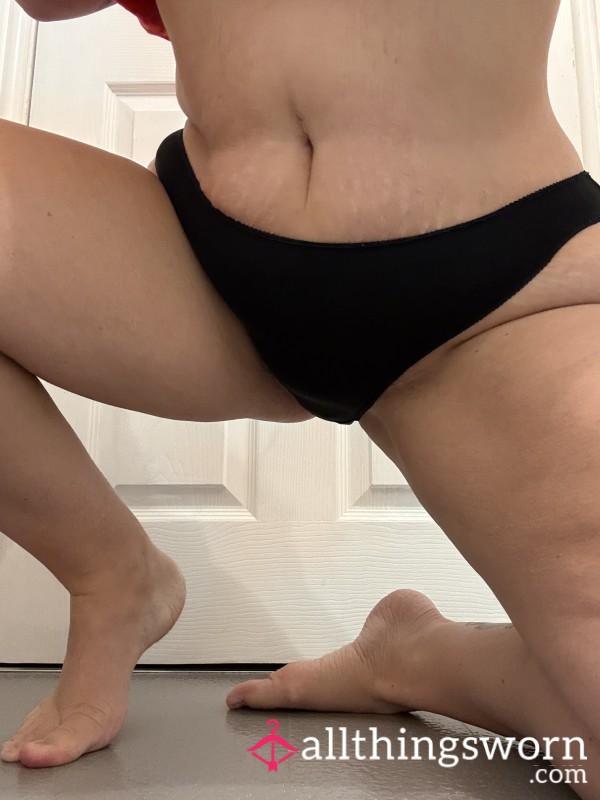 UK16 Full Black Cotton Panties