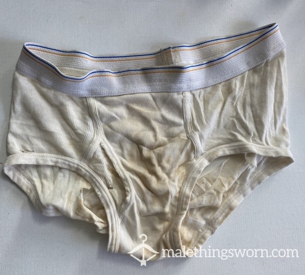 Ultra Thin Torn C*m/pi*s Soaked Briefs Worn By Two Guys