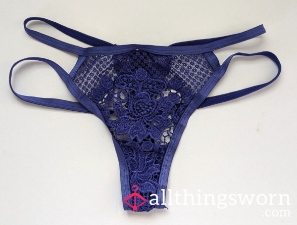 Uncomfortable Blue Thong