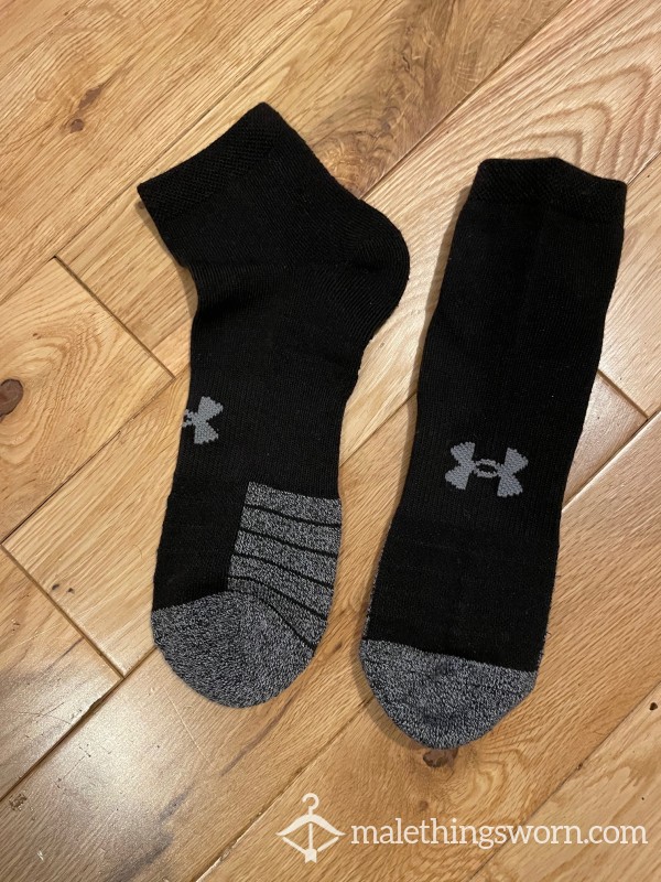 Under Armour Black Ankle Short Gym Socks (XL)- Ready To Be Customised For You