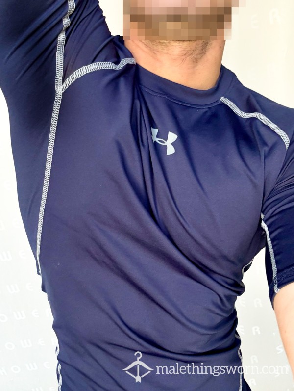 💦 Under Armour Compression Top – Worn Hard, Drenched In Sweat