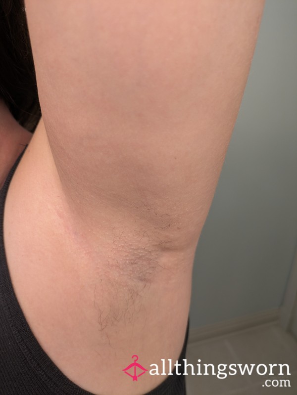 Underarm Allure: Set Of 4 Pictures Of Woman's Hairy Armpits.