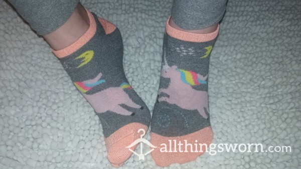 🦄 Unicorn Moon And Stars Ankle Socks