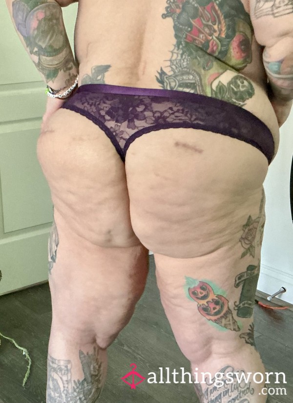 Unleash Your Wild Side With My Irresistible Torrid Purple Crotchless Thong! 💜🔥