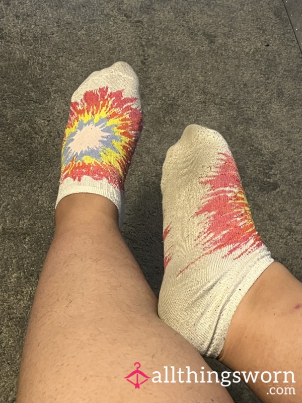 Unwashed Tie-Dye Ankle Socks