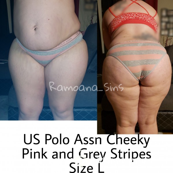 US Polo A**n Pink And Grey Cheeky Bikini