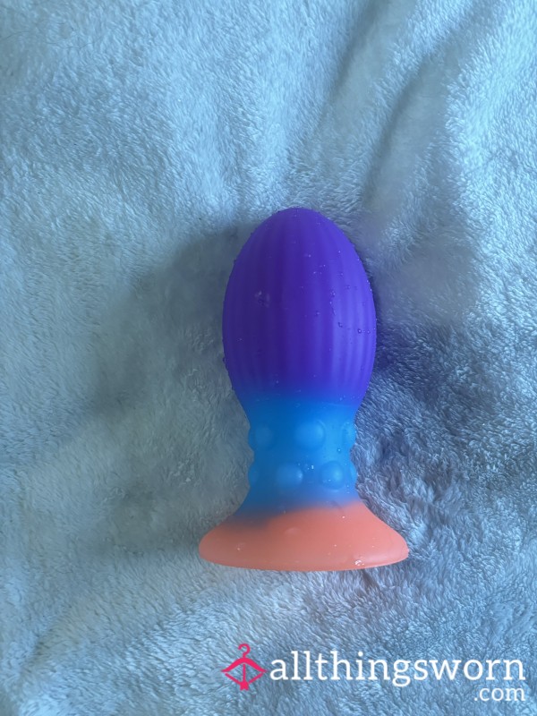 Used 5.9” Thick Colorful Bu*t Plug A**l Toy Di**o