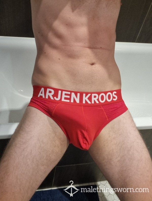 USED Arjen Kroos Men's Jockstrap Underwear S**y Mesh Jock Strap