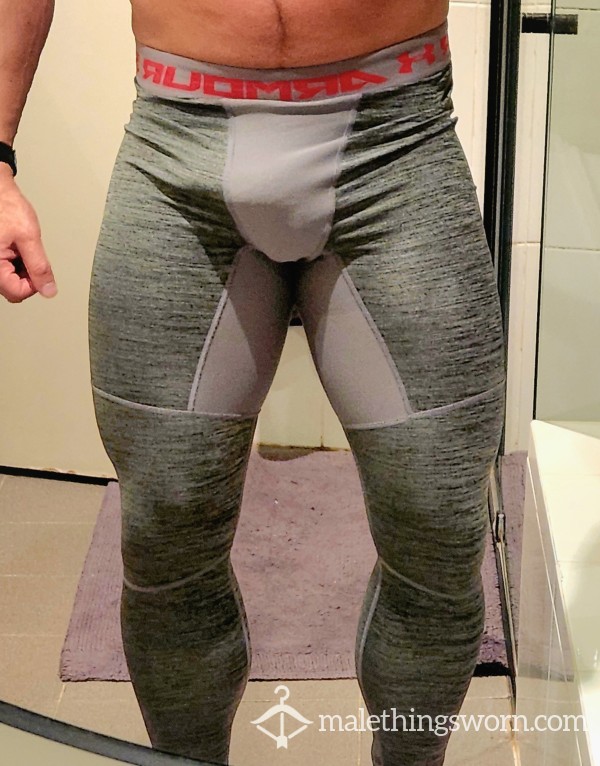 *Sold* Used Armour Force Leggings - Grey/red