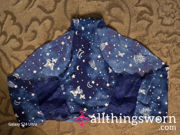 Used Bakini Hipster Blue Bu*terflies & Stars