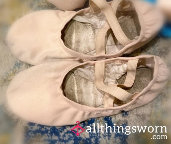 Used Ballet 🩰 Shoes/slippers In A Soft Pinky/ Beige