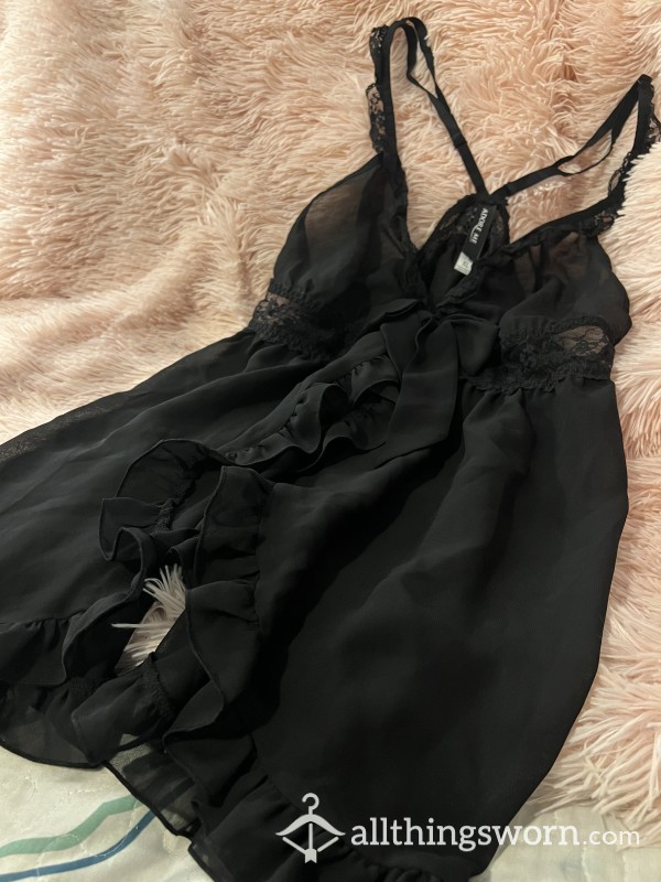 Used Black Babydoll Style Lingerie