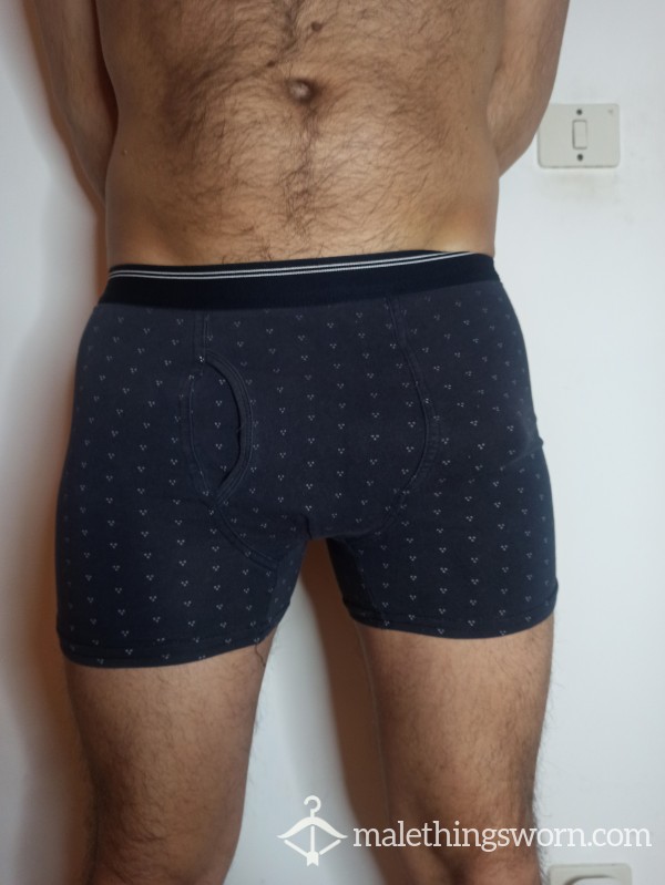 Used Black Boxer Man Undie Brief Panty Mutande Uomo