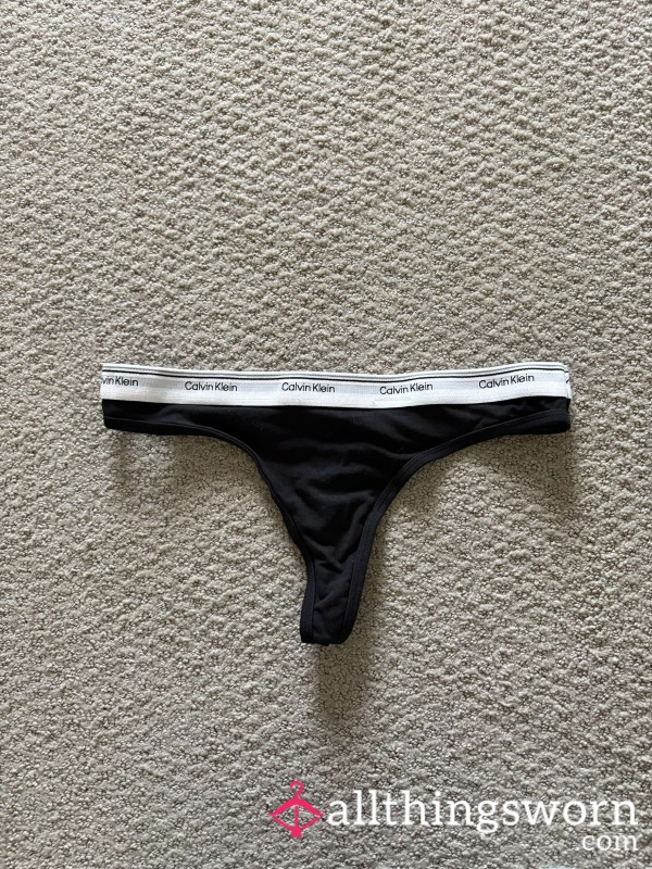 Used Black Calvin Klein Thong