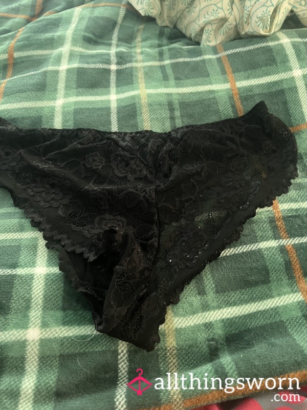 Used Black Lace Knickers