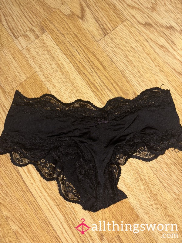 Used Black Lace Panties