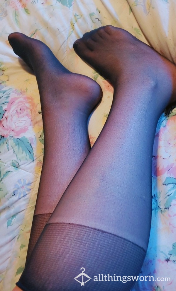 Used Black Knee High Pantyhose