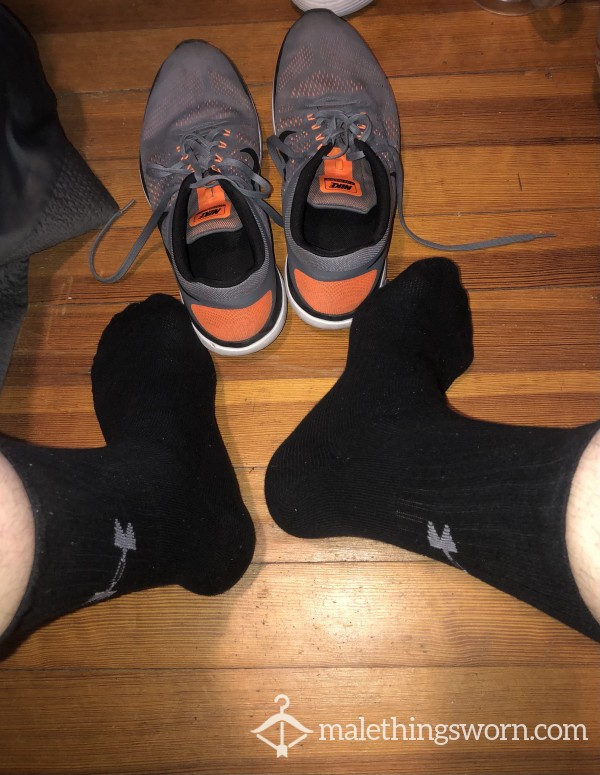 Used Black Under Armor Gym Socks