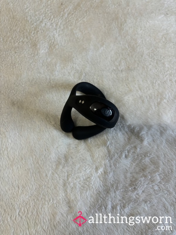 Used Black Vibrating C*ck Ring S** Toy