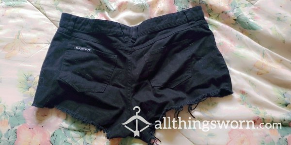 Used Blackcraft Ripped Black Shorts