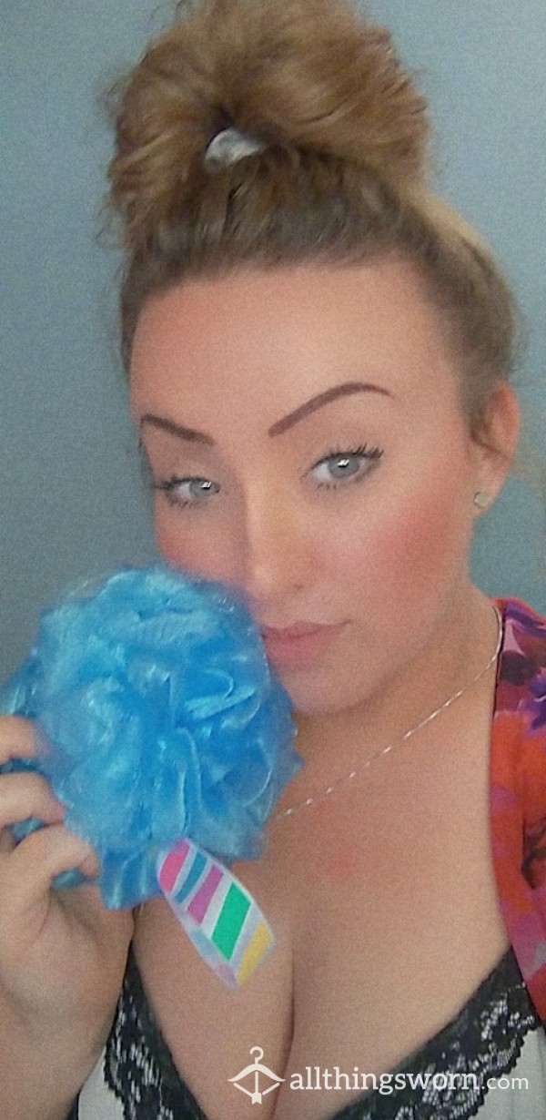 Used Blue Loofah