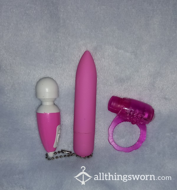 Used Pink Bullet Vibrator & Mini S** Toys