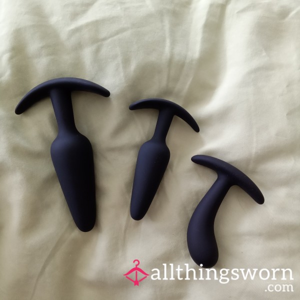 Used Silicone Bu*t Plugs- Small, Medium, And Curvy