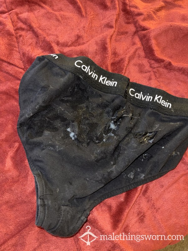 Used Calvin Klein Briefs Soils With Sweat And C*m