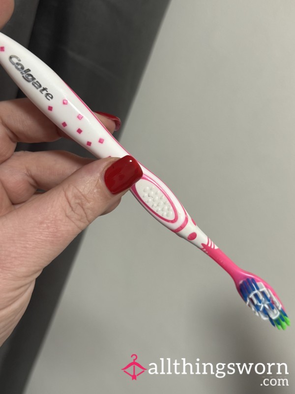 Used Colgate Pink Toothbrush 1 Year Old