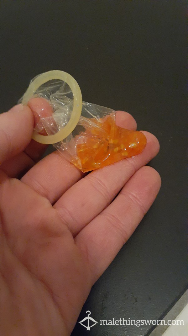 Used Condom With Spicy Sauce