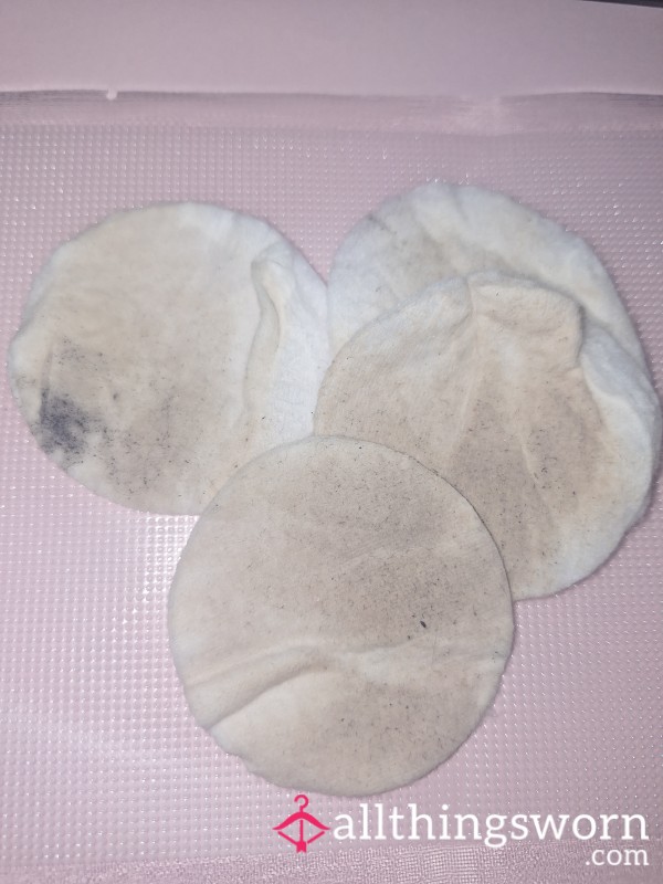 Used Cotton Makeup Wipes