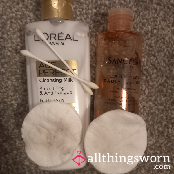 Used Cotton Pads Make Up Removal/ Cleansing Pads