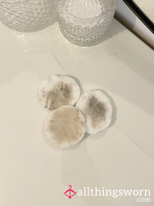 Used Cotton Pads - Removing My Daily Makeup