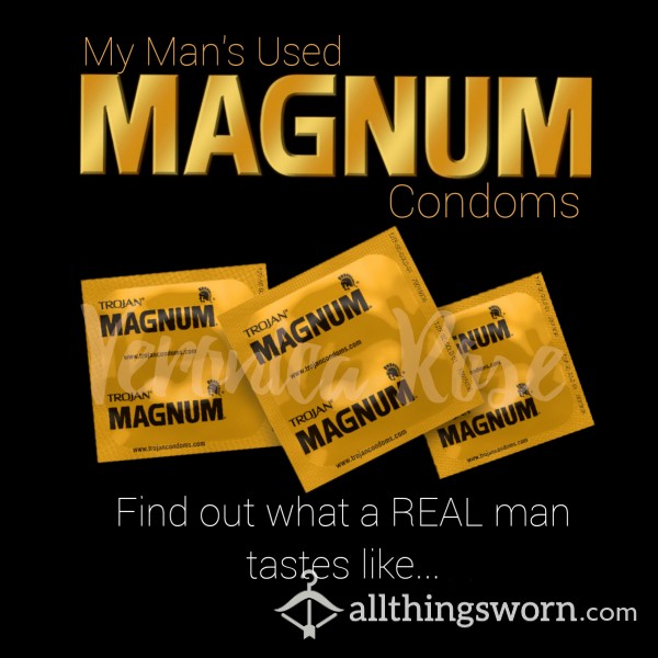 Used, C*m-Filled Magnum Condoms 👅