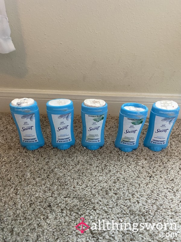 Used Deodorant Saved From This Past Summer In The Texas Heat. $5 Each.