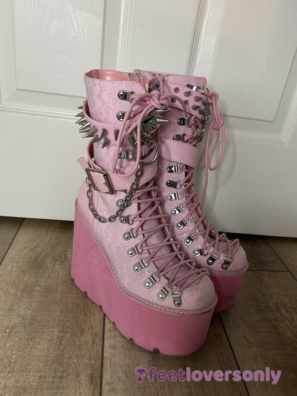 Used Dirty Goth S**y Platform Boots