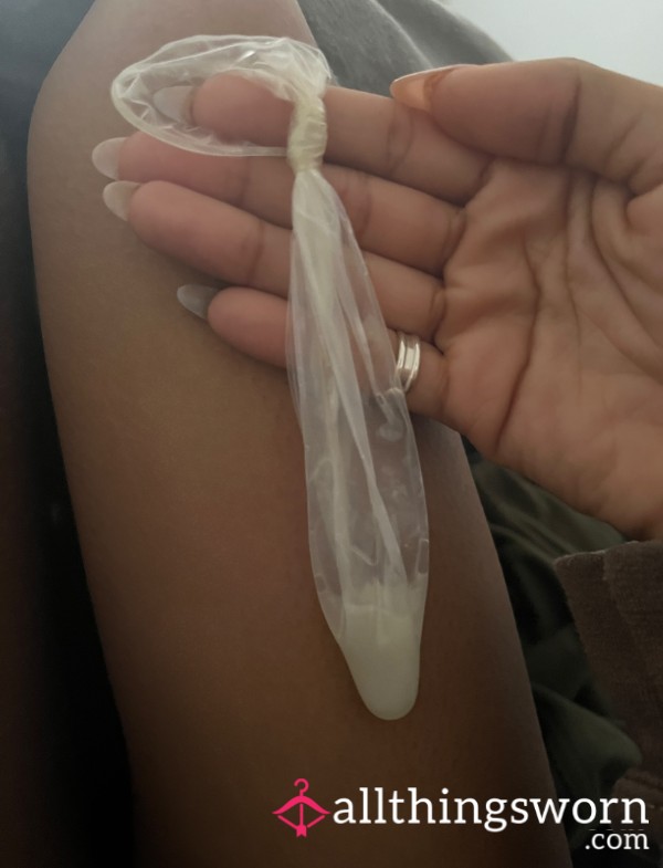 XL Used, Filled Condom