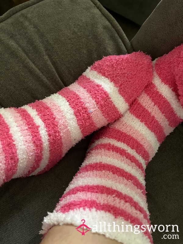 Used Fluffy Pink Socks