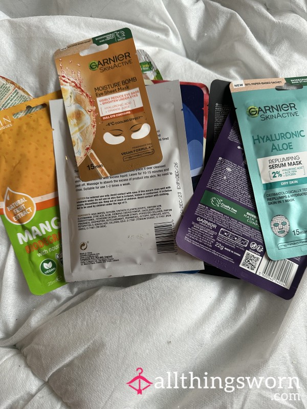 Used Foot And Face Masks