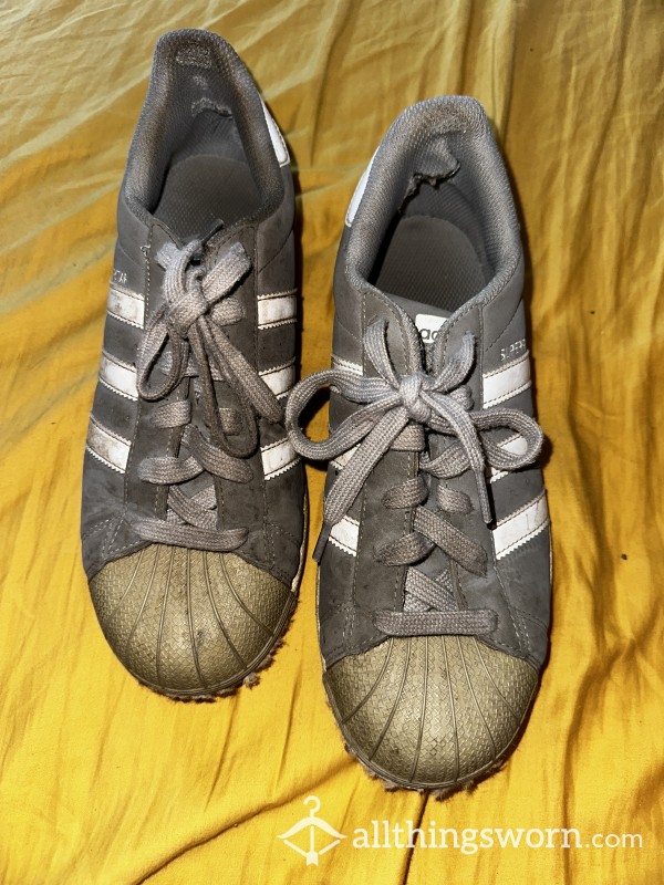 Used Grey Adidas Sneakers