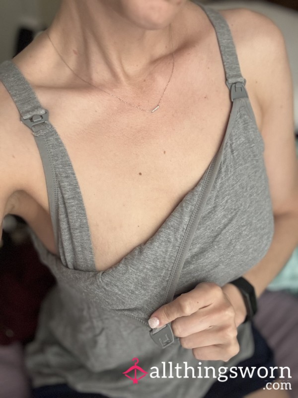 Used Grey Nursing Tank Top